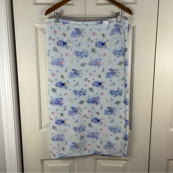 Disney Baby Light Blue Princess Blanket Soft Plush Fleece Yellow Pink Star Apple - Picture 9 of 9